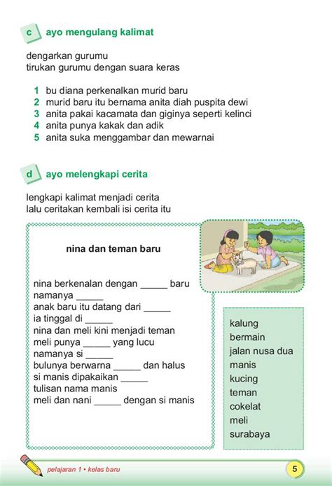 Pemahaman Kata dalam Soal Bahasa Indonesia Kelas 2 Tema 1